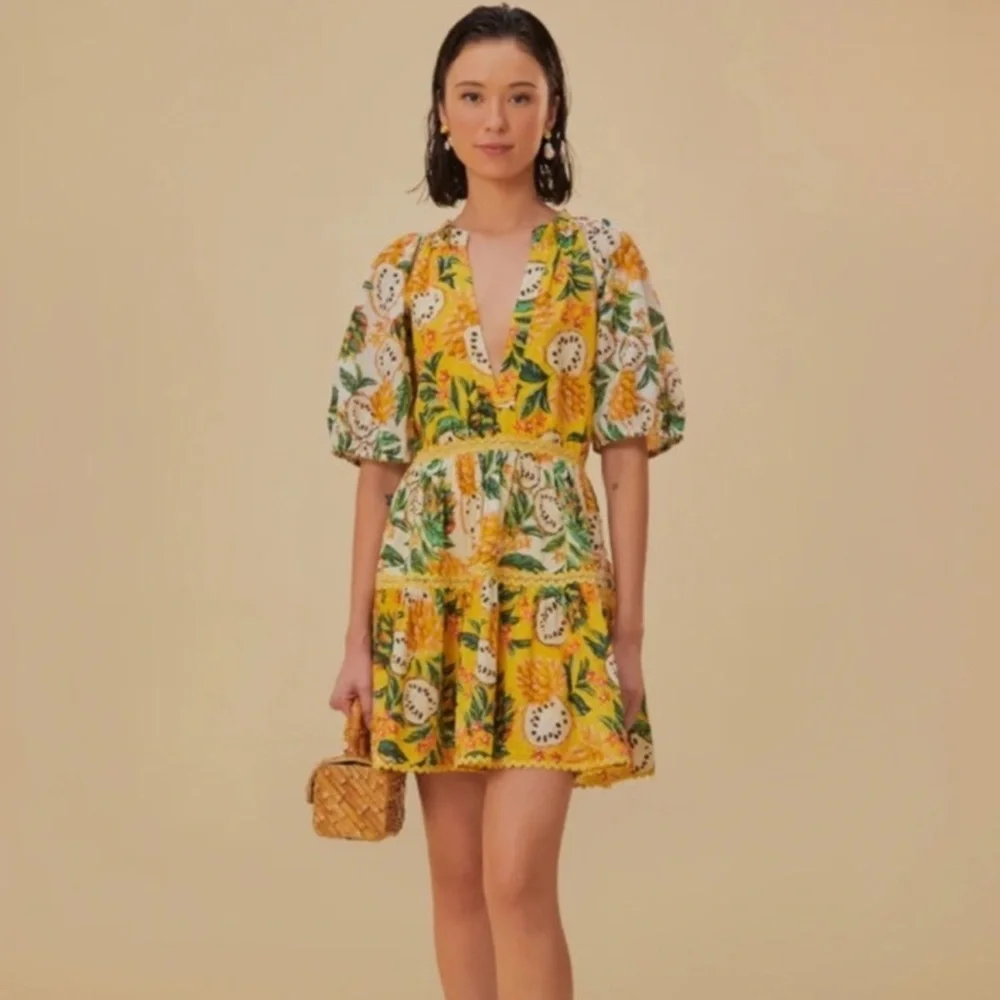 Farm Rio Biriba mis mini dress XS